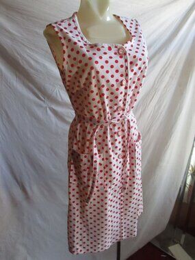 Vintage Women's Dress 8/10 Polka Dot 1970's Flutterbye Country Dance r